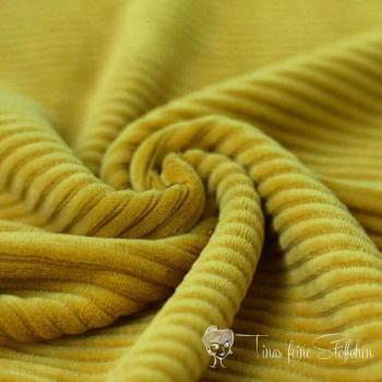 0,5 meter wide cord jersey elastic ochre