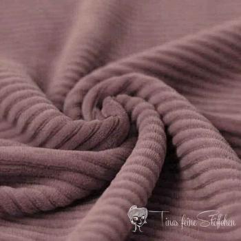 0,5 Meter Breitcord Jersey elastisch old mauve