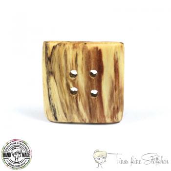 Handmade spalted beech button - 4-hole