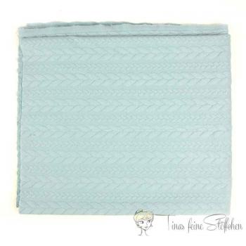 85cm Jacquard knitted fabric with plait pattern sea green