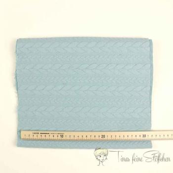 30cm Jacquard knitted fabric with plait pattern sea green