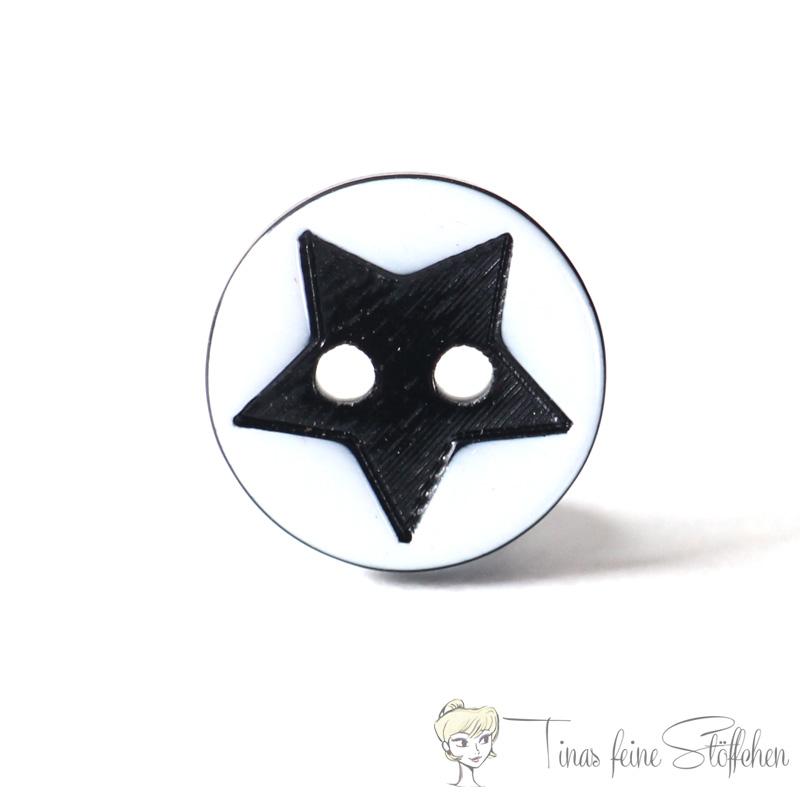 13mm plastic button with star