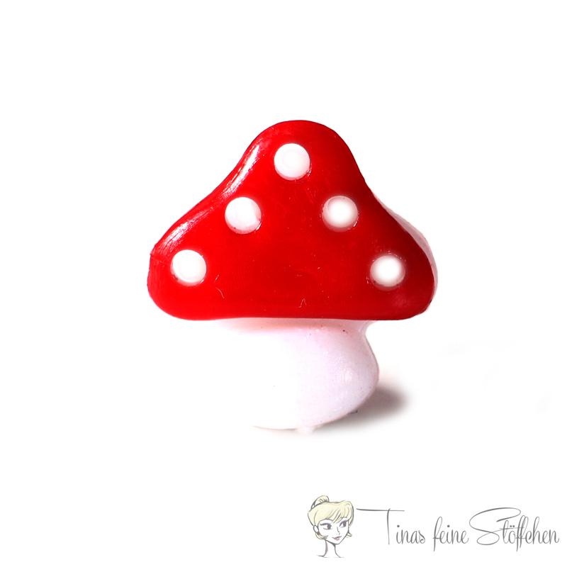 15mm plastic button fly agaric