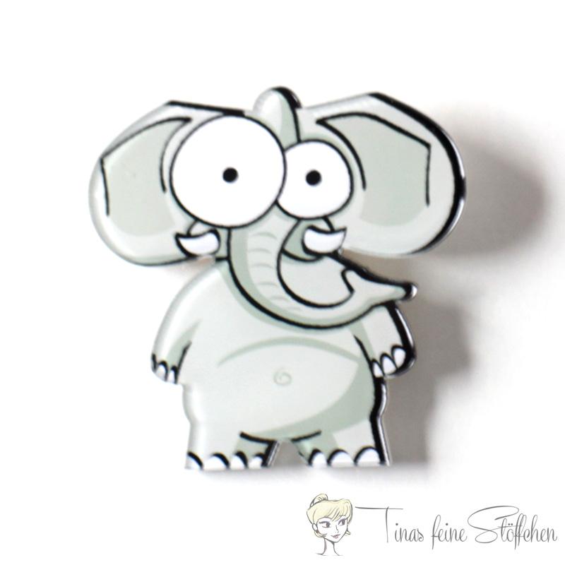 Funny elephant brooch for bags or jackets