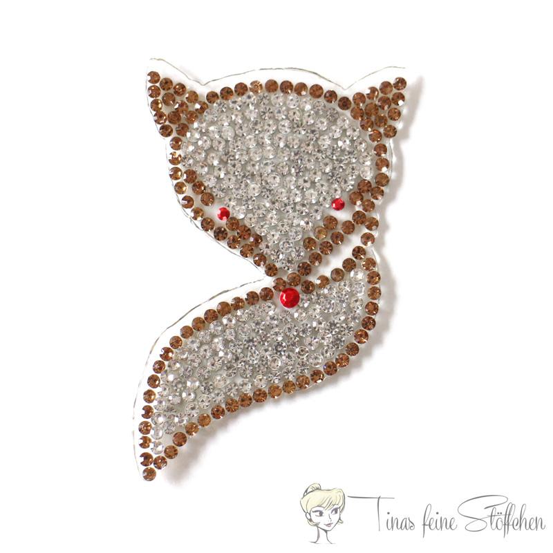 Sparkling Strass Iron-on Motif Fox