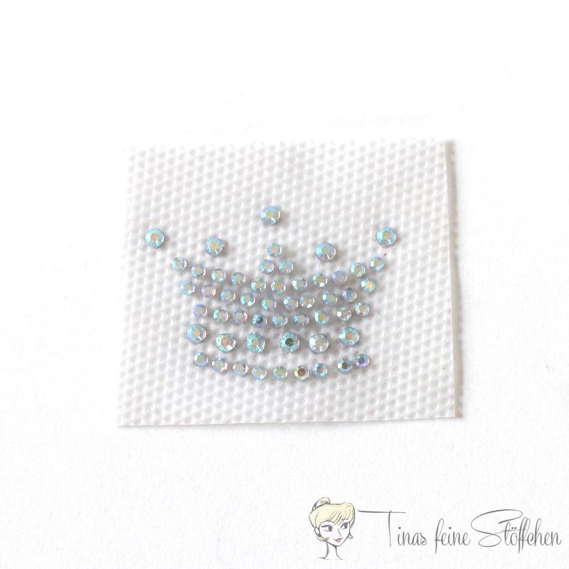 Sparkling Strass Iron-on Motif crown