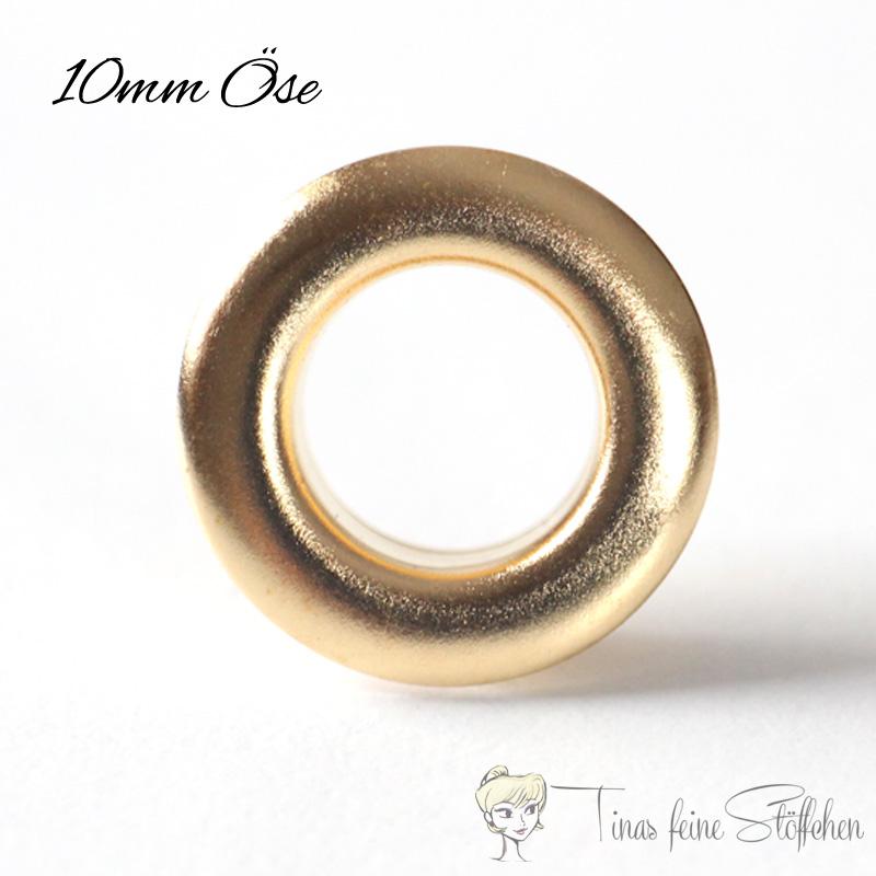 10mm gold eyelets with washer - set of 10