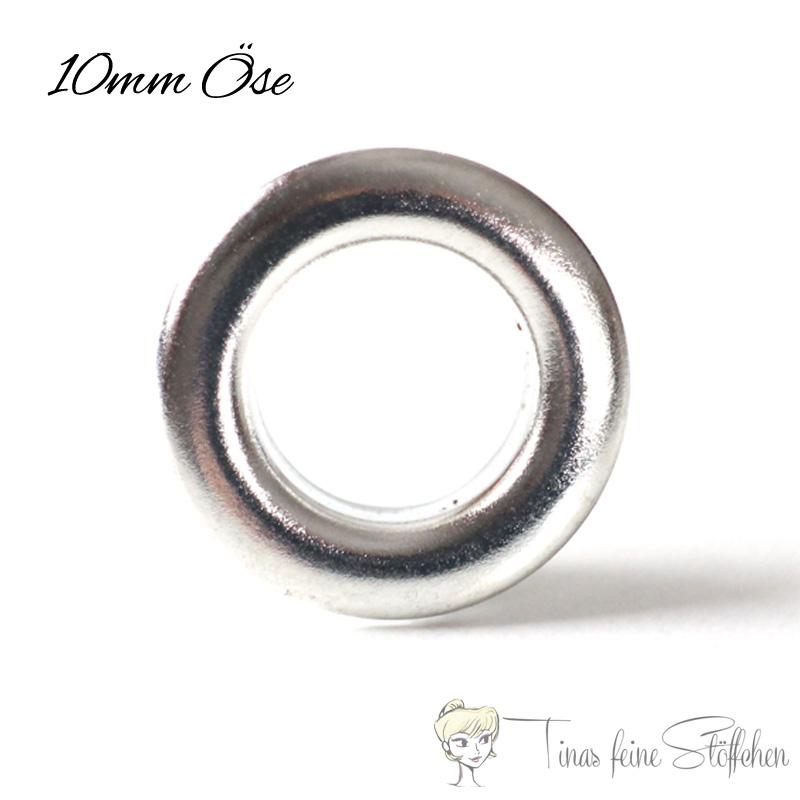 10mm silver eyelets with washer - set of 10