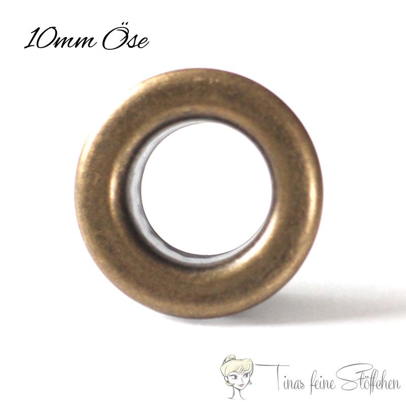 10mm bronze Ösen mit Scheibe - 10er Set