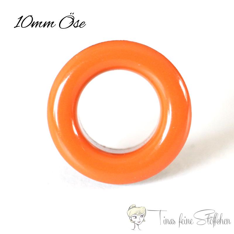 10mm orange Ösen mit Scheibe - 10er Set