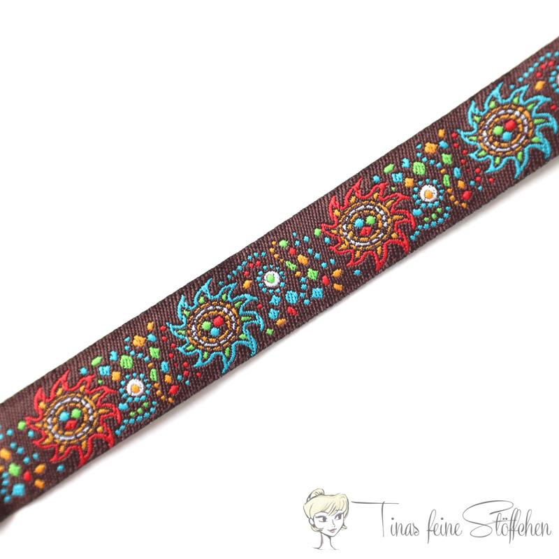 16mm colorful stars woven ribbon