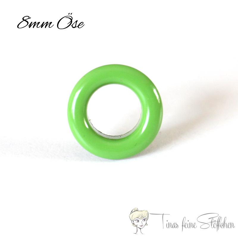 8mm grüne Ösen mit Scheibe - 10er Set