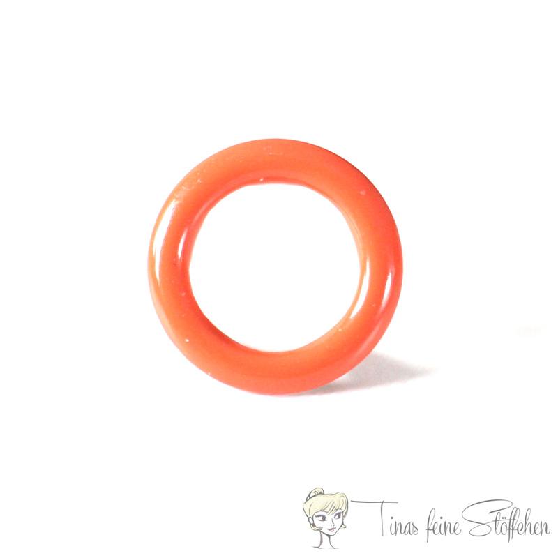 10er Set offene 9,5mm Jersey Druckknöpfe in der Farbe Orange