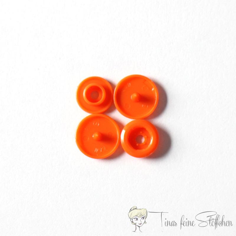 10er Set KAM-Snaps T5 orange - Ø 12,4mm