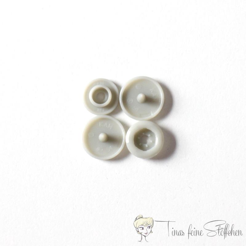 Set of 10 KAM-Snaps T5 grey - Ø 12,4mm