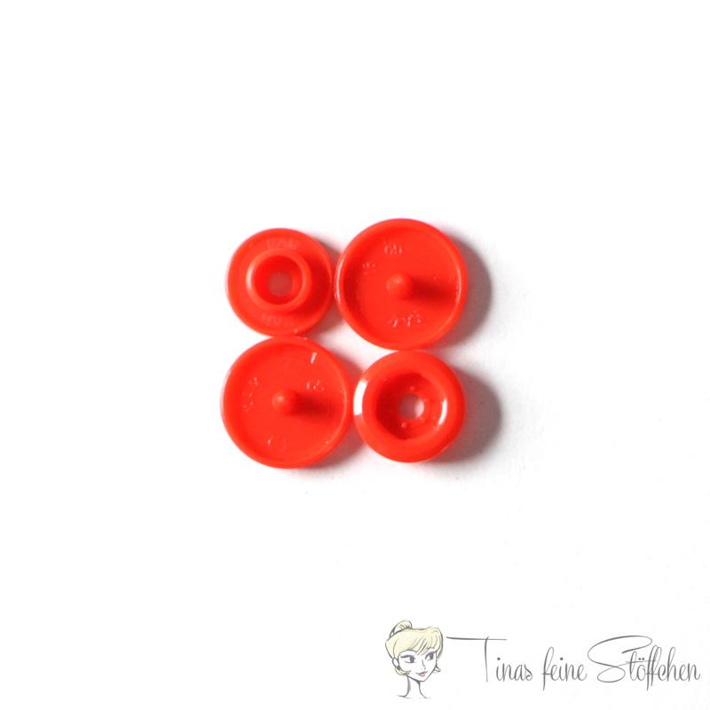 Set of 10 KAM-Snaps T5 red - Ø 12,4mm