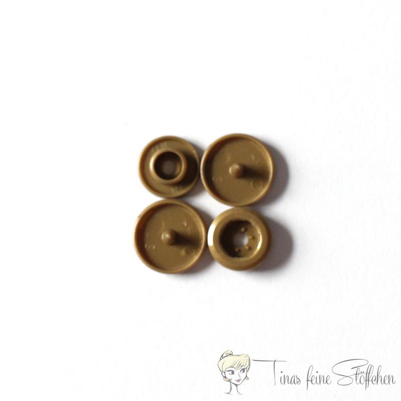 Set of 10 KAM-Snaps T5 gold - Ø 12,4mm