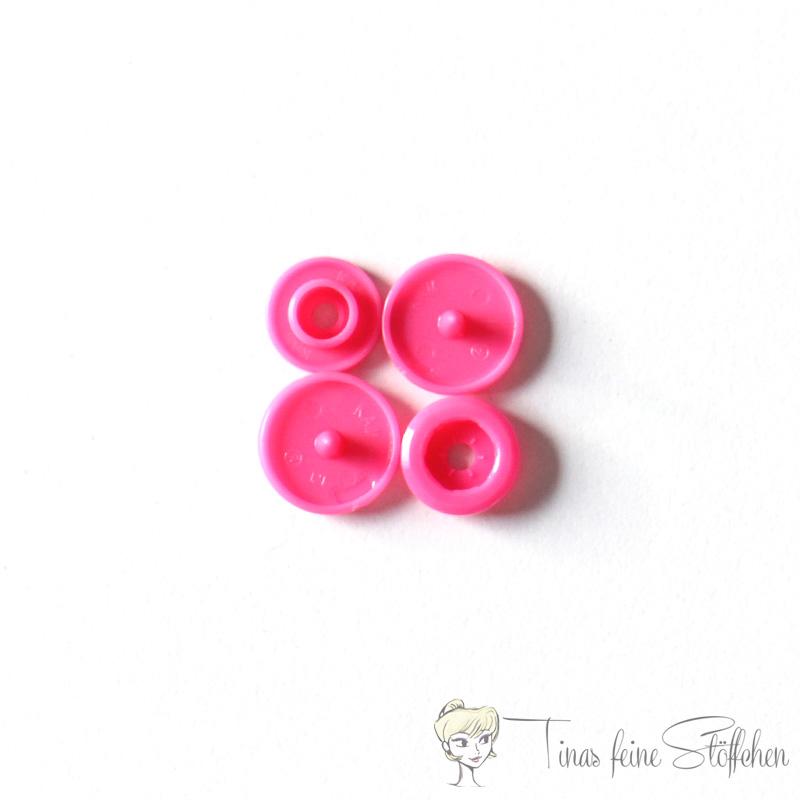 Set of 10 KAM-Snaps T5 pink - Ø 12,4mm