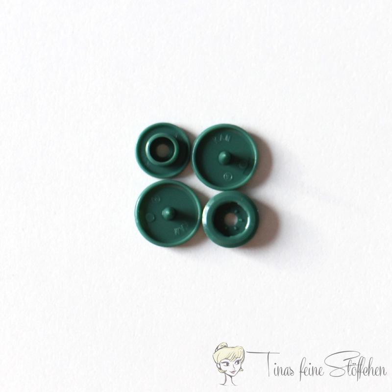 Set of 10 KAM-Snaps T5 bottle-green - Ø 12,4mm