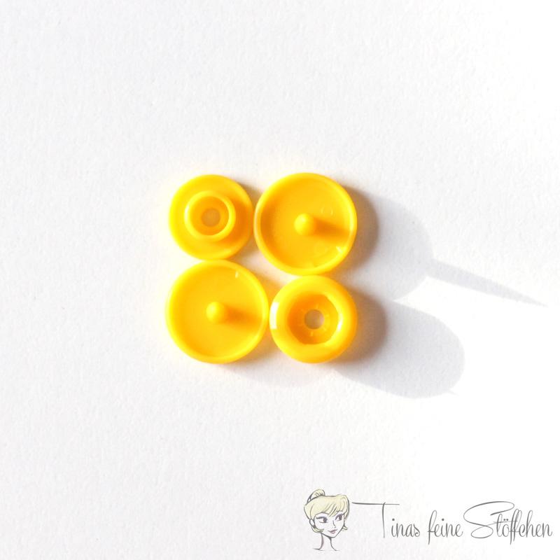 Set of 10 KAM-Snaps T5 gold yellow - Ø 12,4mm