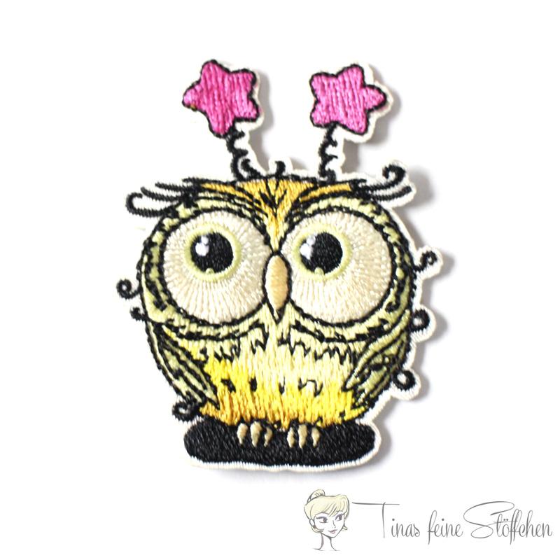 Owl iron on embroidery application