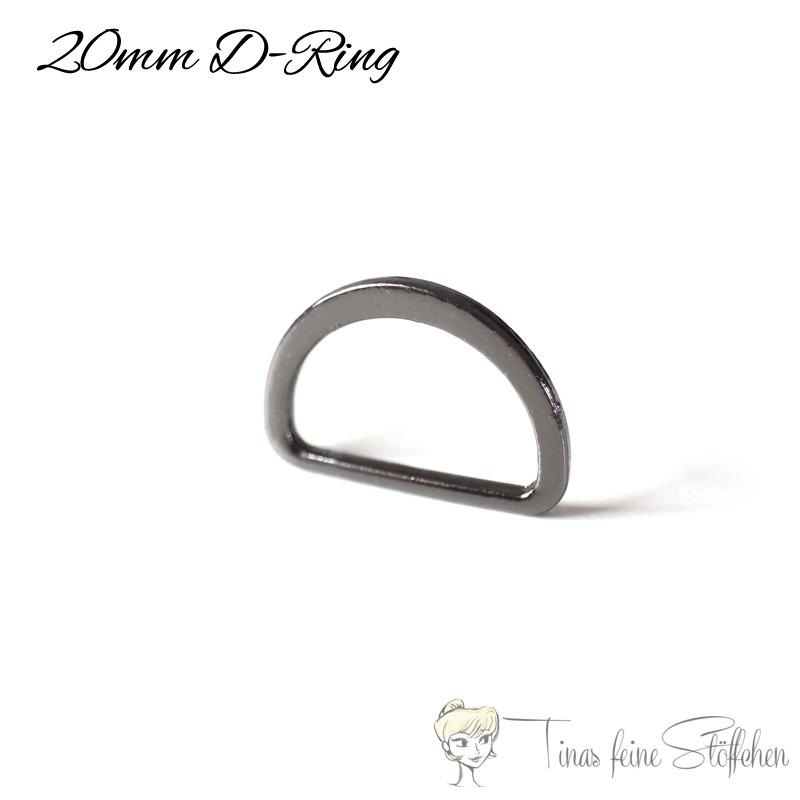 D Ring 20mm gunmetal