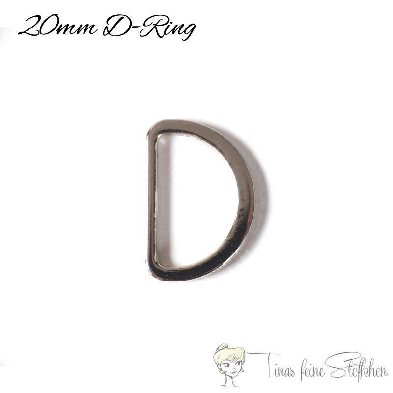 D Ring 20mm silver