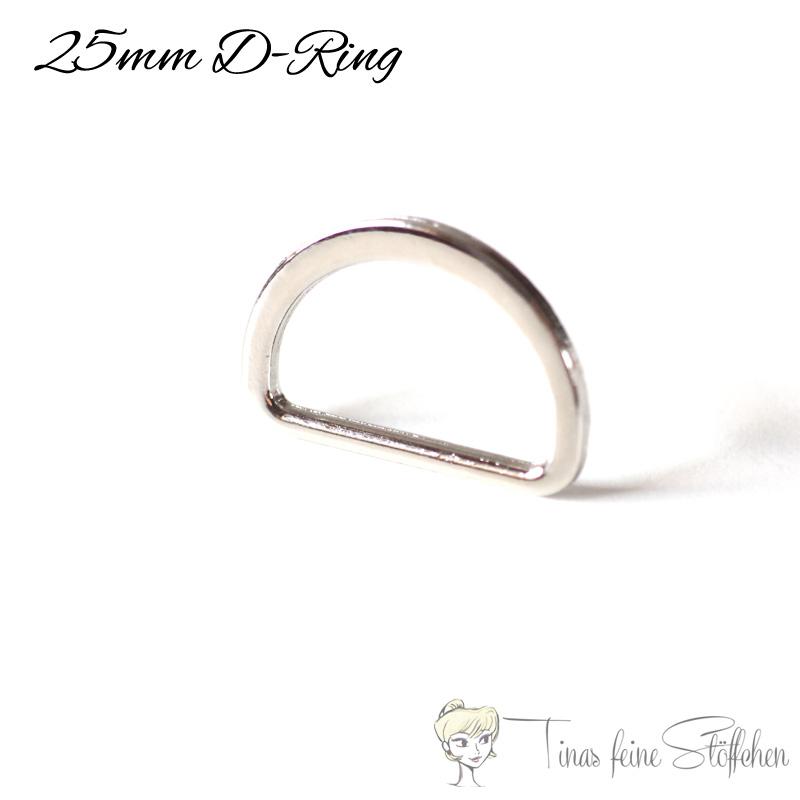 D Ring 25mm silber