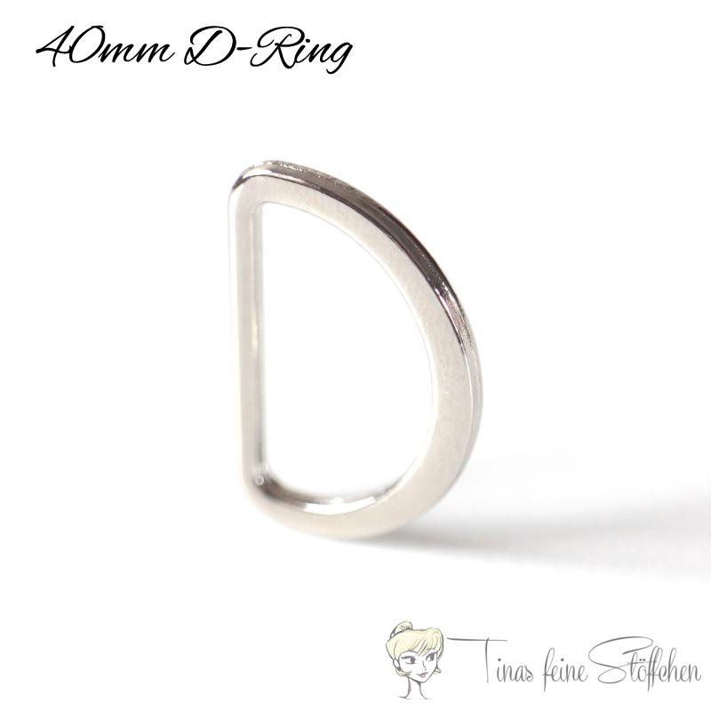 D Ring 40mm silver