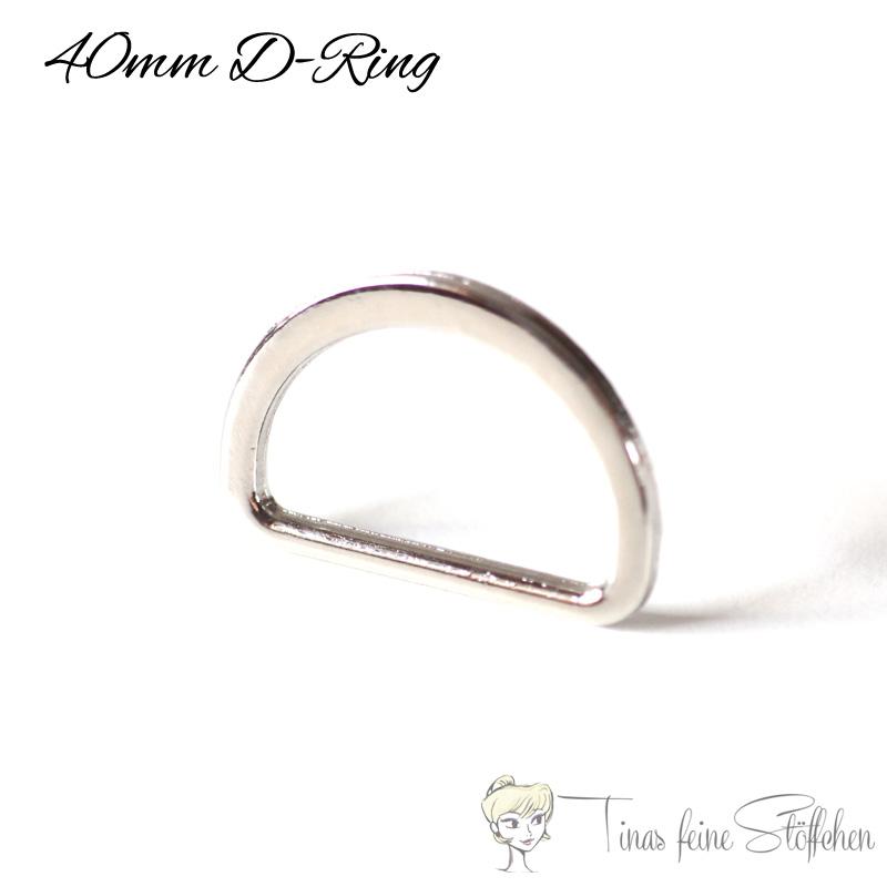 D Ring 40mm silver