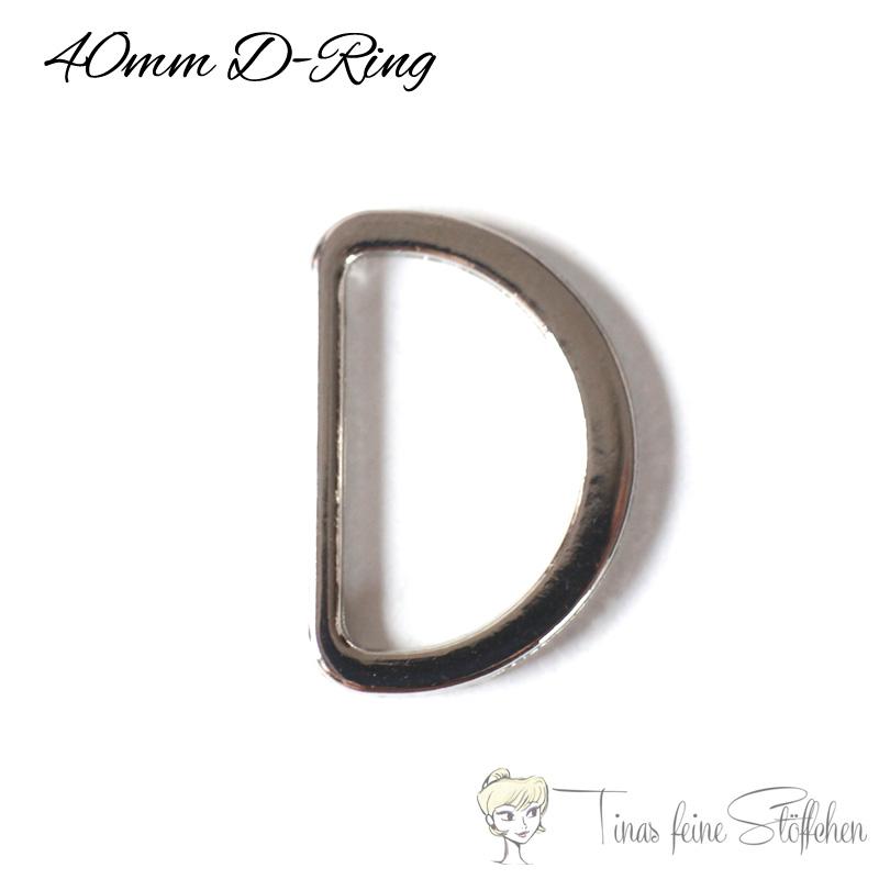 D Ring 40mm silver