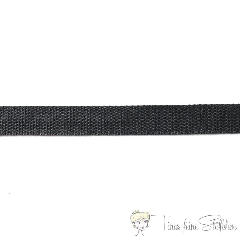 20mm soft dark grey belt strap