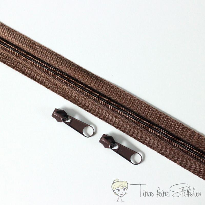 Endless coffee zipper made of nylon - bead width 5mm