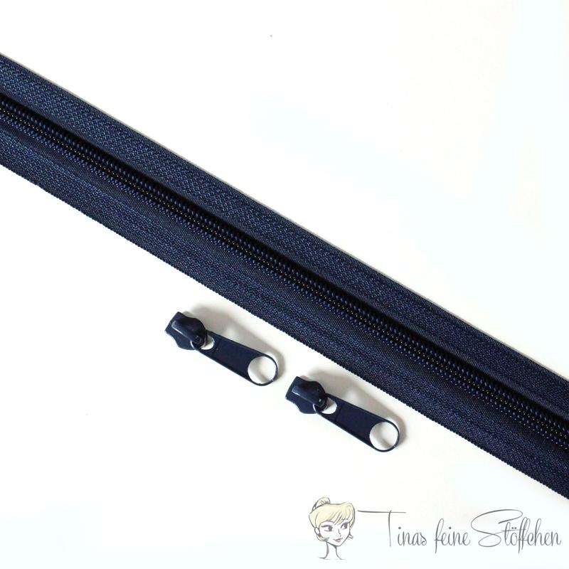 Endless navy zipper made of nylon - bead width 5mm