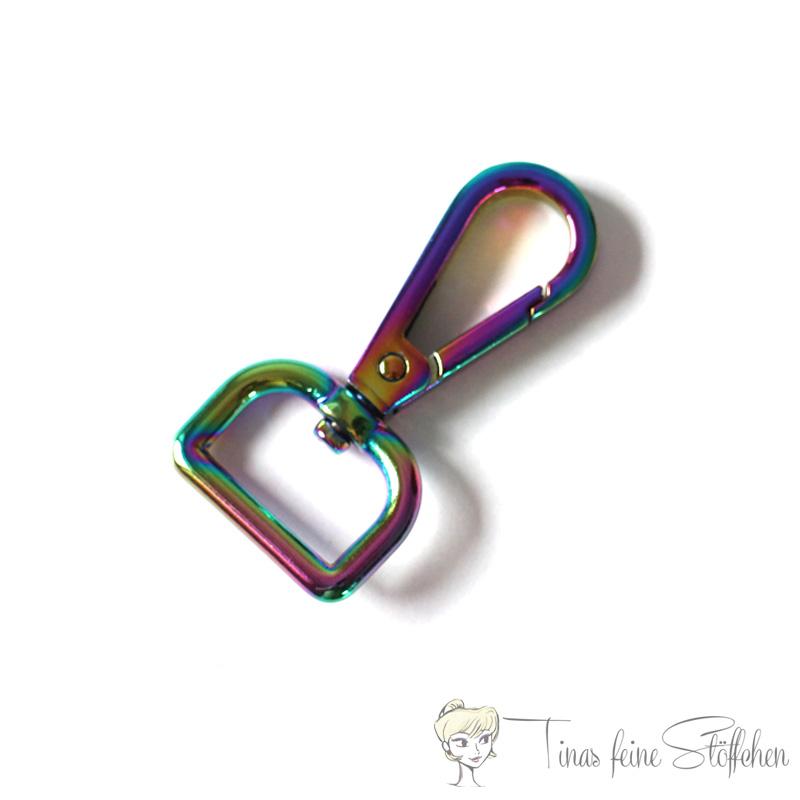 Bags carbine iridescent-rainbow metal for 20mm webbings