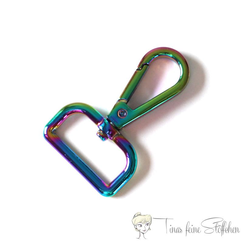 Bags carbine iridescent-rainbow metal for 25mm webbings