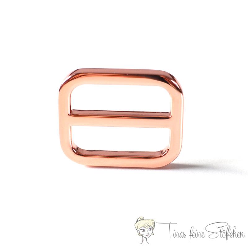 Rosé gold metal slide for 25mm webbings