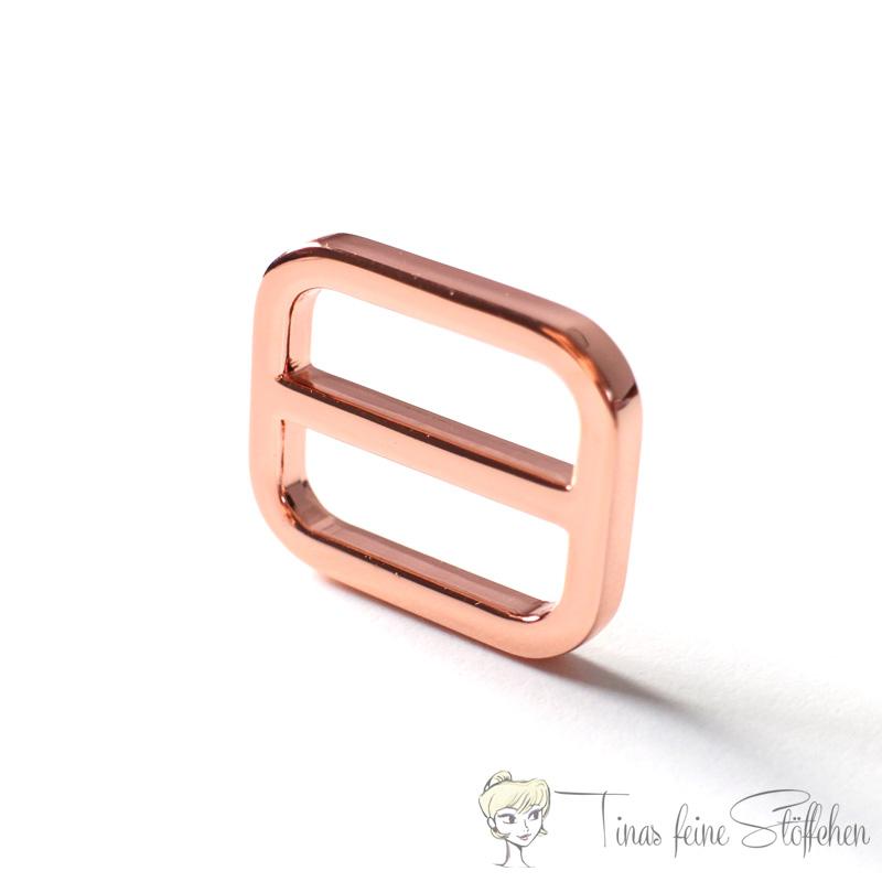 Rosé gold metal slide for 25mm webbings