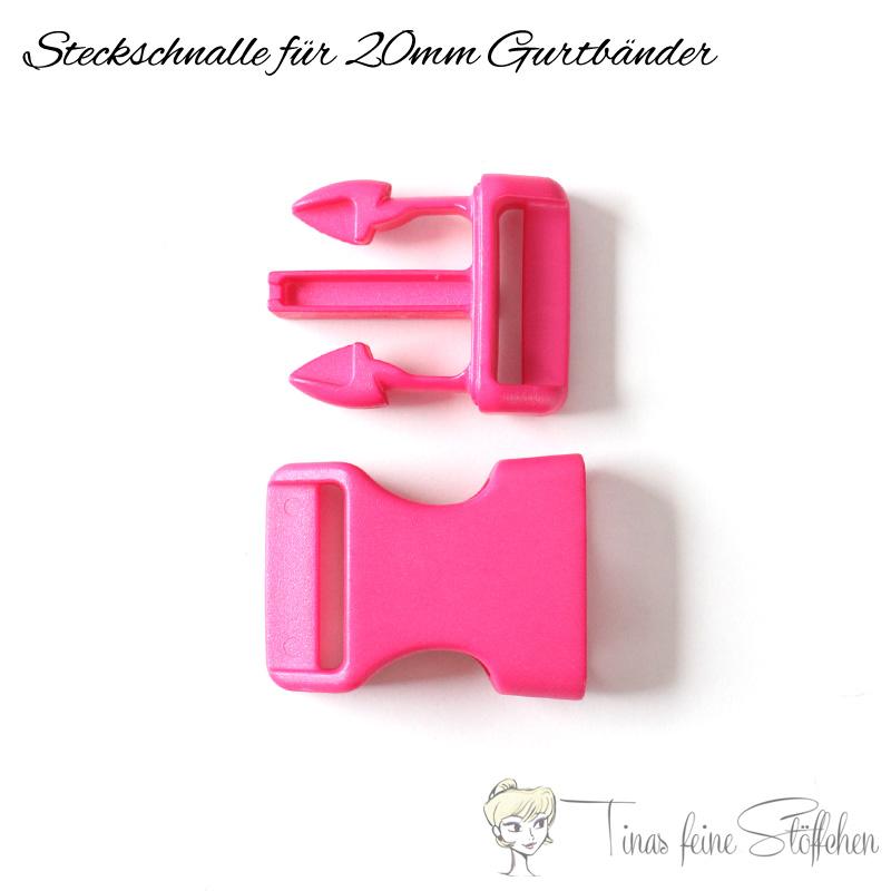 Snap buckle pink for 20mm webbings