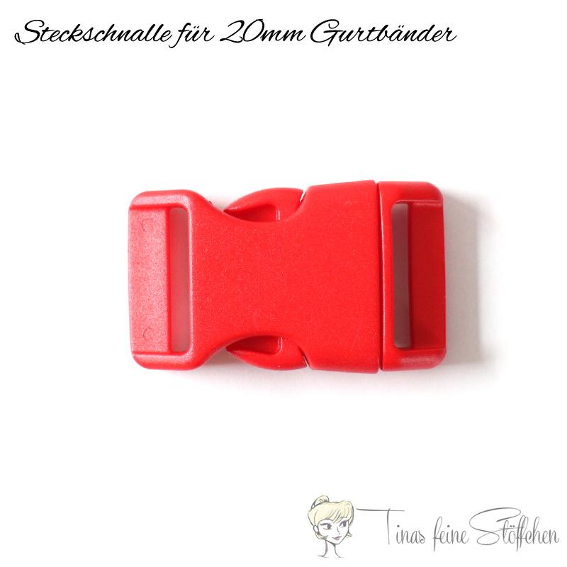 Snap buckle red for 20mm webbings