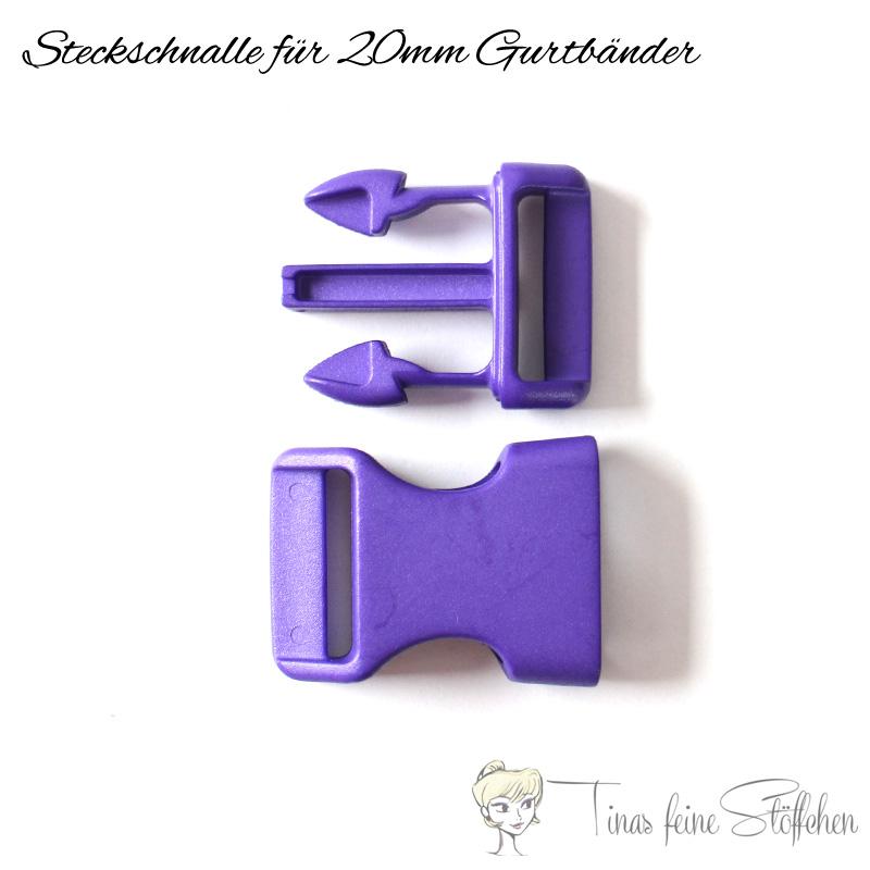 Snap buckle purple for 20mm webbings