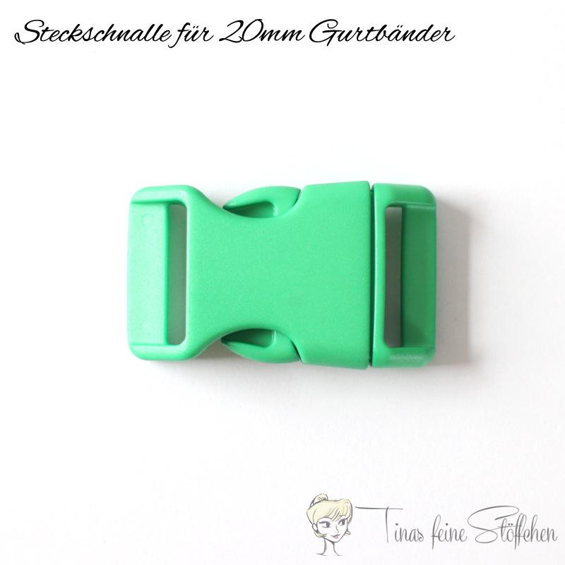 Snap buckle green for 20mm webbings