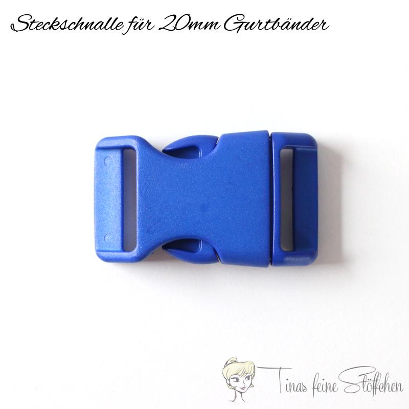 Snap buckle blue for 20mm webbings