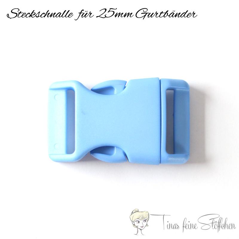 Steckschnalle hellblau für 25mm Gurtbänder