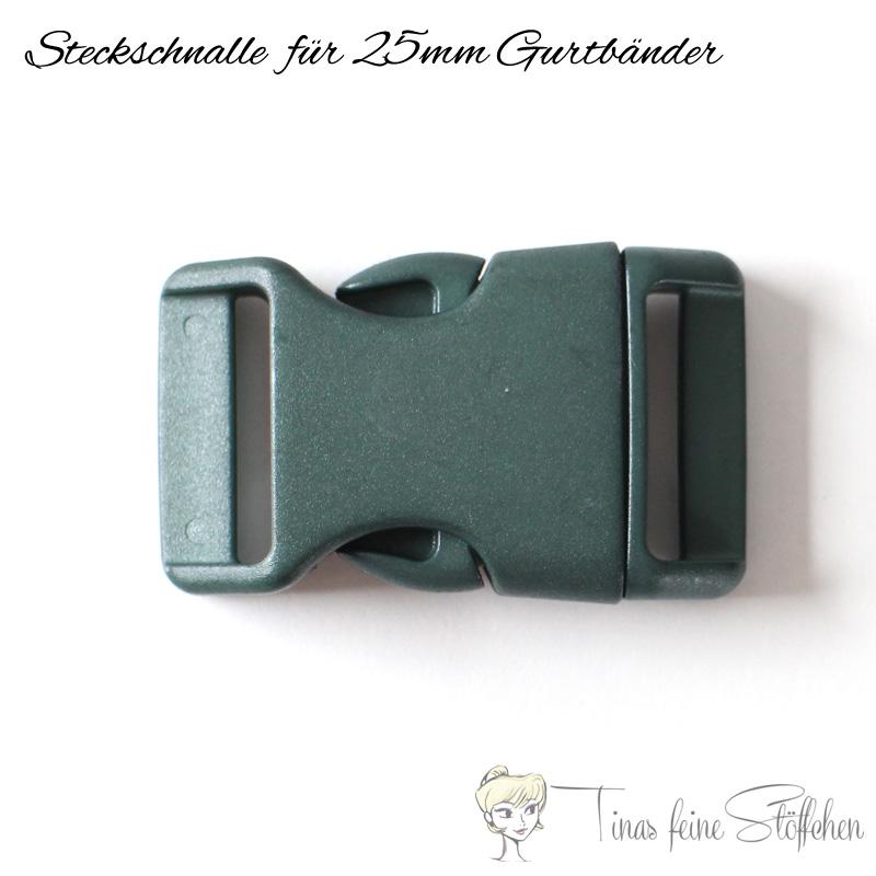 Snap buckle olive green for 25mm webbings