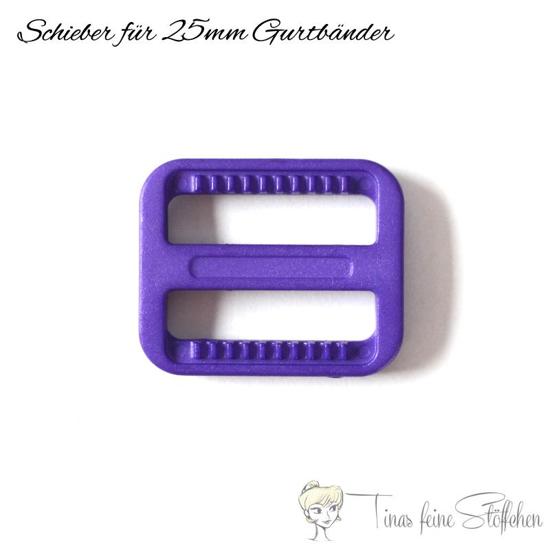 Schieber violett für 25mm Gurtbänder