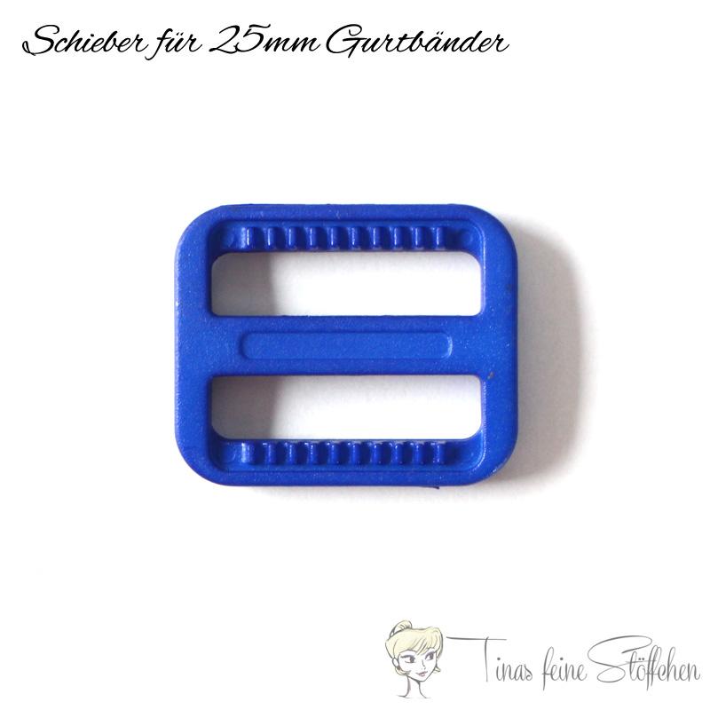 Schieber blau für 25mm Gurtbänder