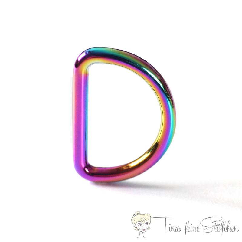 Rainbow metal D-Ring for 25mm webbings