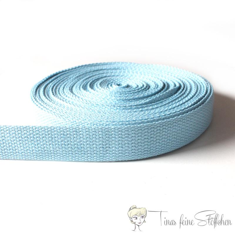 25mm soft light blue belt strap