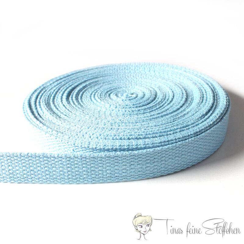 20mm soft light blue belt strap